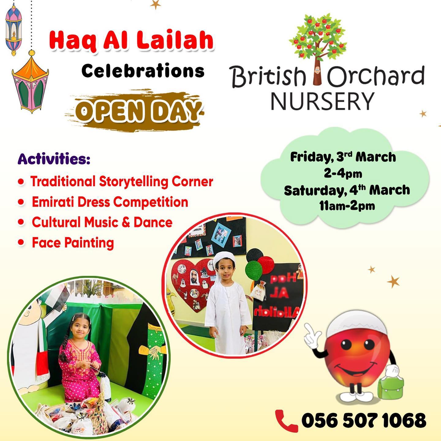 You're invited to celebrate Haq El Lailah at British Orchard Nursery! 🏮🤩