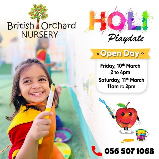 HAPPY HOLI from British Orchard Nursery 💙💚💛🧡💜❤️