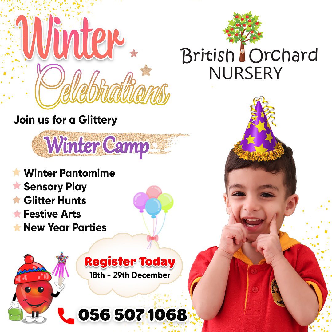 Embark on a BONtastic Winter Learning Journey with British Orchard Nursery – the best nursery in Dubai !