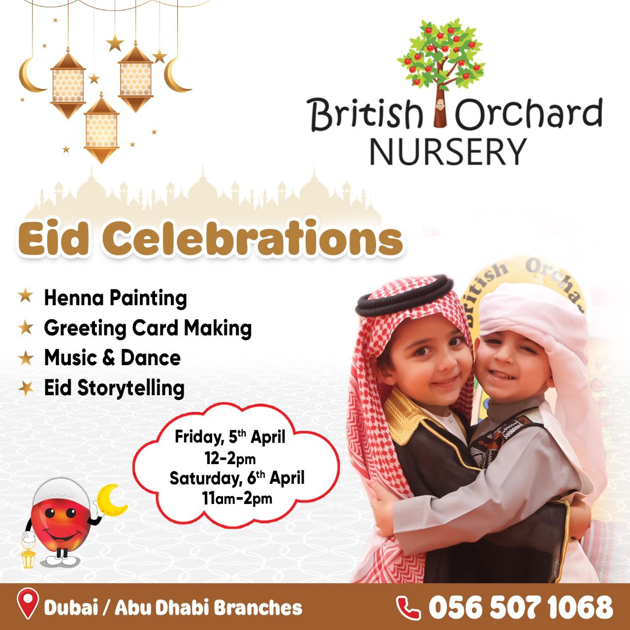 Join us for an enchanting Eid Family Celebration this weekend at British Orchard Nursery! 🎉🌙